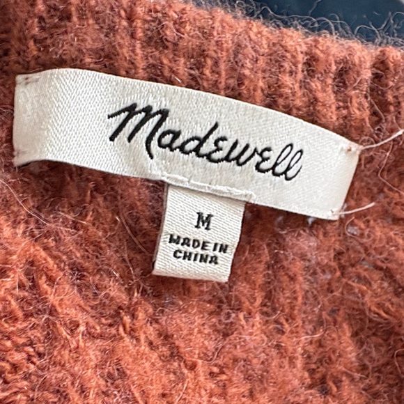 Madewell Women's Rust Sweater Alpaca Blend Size Medium - Picture 5 of 7